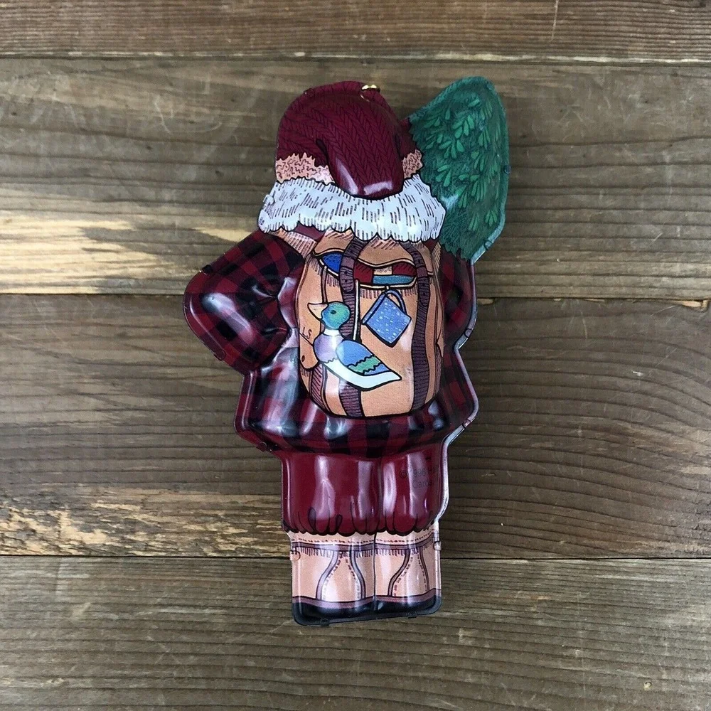 Hallmark Keepsake Ornament WOODLAND SANTA‎ Pressed Vintage 90s Christmas Holiday